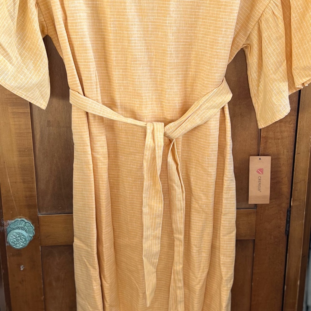 Daniel Cremieux Yellow Striped Dress